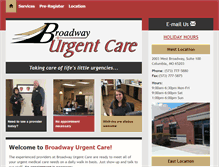 Tablet Screenshot of broadwayurgentcare.com